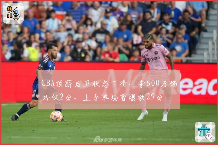 CBA顶薪后卫状态下滑，拿600万场均仅2分，上季单场曾爆砍29分